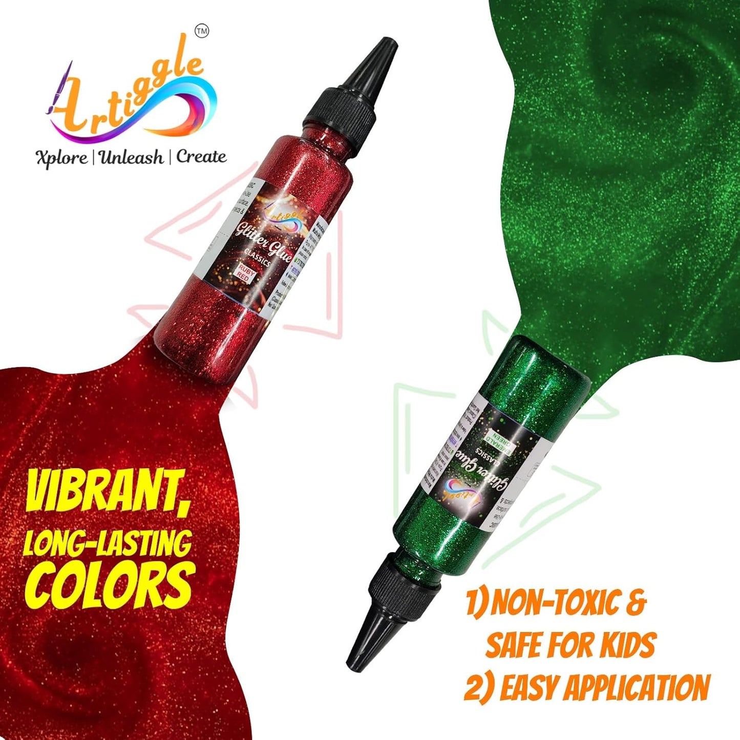 Glitter Glue Art Sparkle Colours