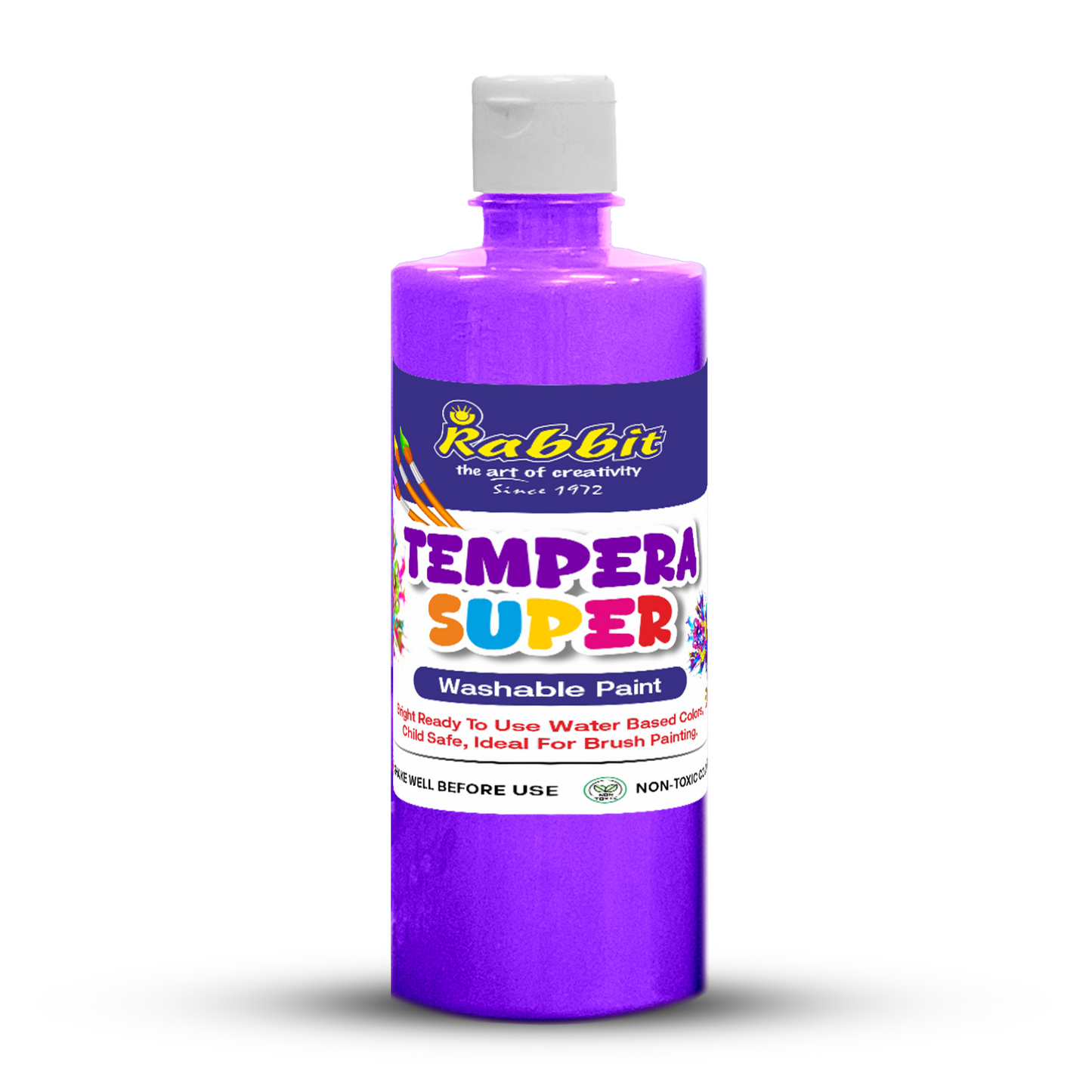 violet neon tempera colours