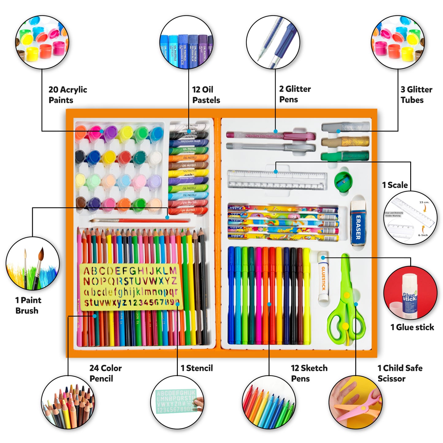 Artiggle 90 Piece Ultimate Art Kit